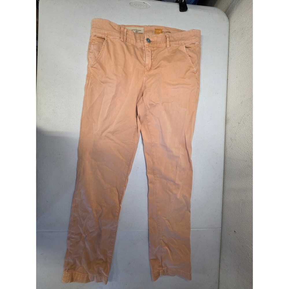 Pilcro and the Letterpress Hyphen Chino Pants Peach Orange Straight Leg Size 29